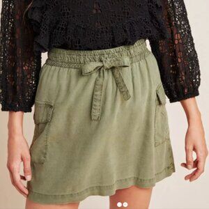 Anthropologie Cloth & Stone Kaycee Utility Mini Cargo Skirt Green Small